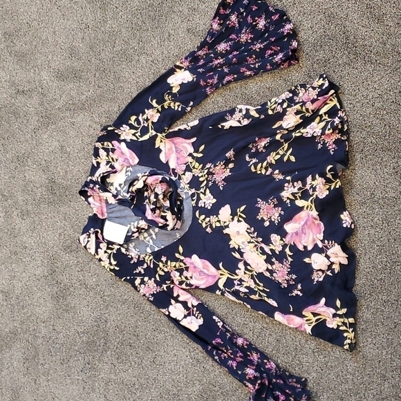 NWT Free People Tate Tunic/Mini Dress in Midnight Combo top - Picture 11 of 11